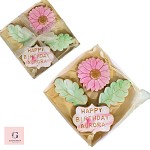 Gerbera Sugar Cookie with Happy Birthday Plaque Gift Box