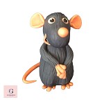 Sugar Fondant Rat Cake Topper