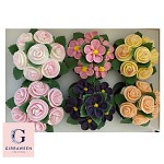 Royal Icing Small Blossom Flowers Hi Lite Colours