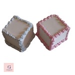 Fondant Baby Blocks Trimmed Cake Toppers