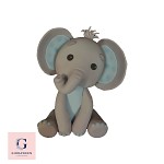 Sugar Fondant Cute Elephant Cake Topper