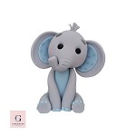 Sugar Fondant Cute Elephant Cake Topper