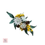 Sugar Flannel Flower with Gumnuts and Wattle Spray