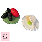 Sugar Edible Sport theme Cupcake Toppers