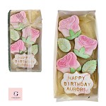 Rose Stem Cookies with a Happy Birthday Plaque Gift Box