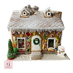 Gingerbread House Christmas With Sign Large