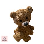 Sugar Fondant Charlie Bear Cake Topper