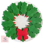 Gingerbread Christmas Holly Wreath Cookies