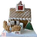 Gingerbread House Extra Large Corporate with Sign