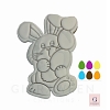 Fondant Embossed Bunny and Egg Stack