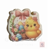 Chicken with Basket Pink Bow