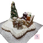 Gingerbread Mini Sleigh on Star Base