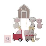 Barn, Animals and Truck Fondant cake Topper