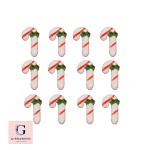 Royal Icing Piped Sugar Candy Canes