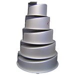 Round Topsy Turvy Cake Tins Ex Hire tins